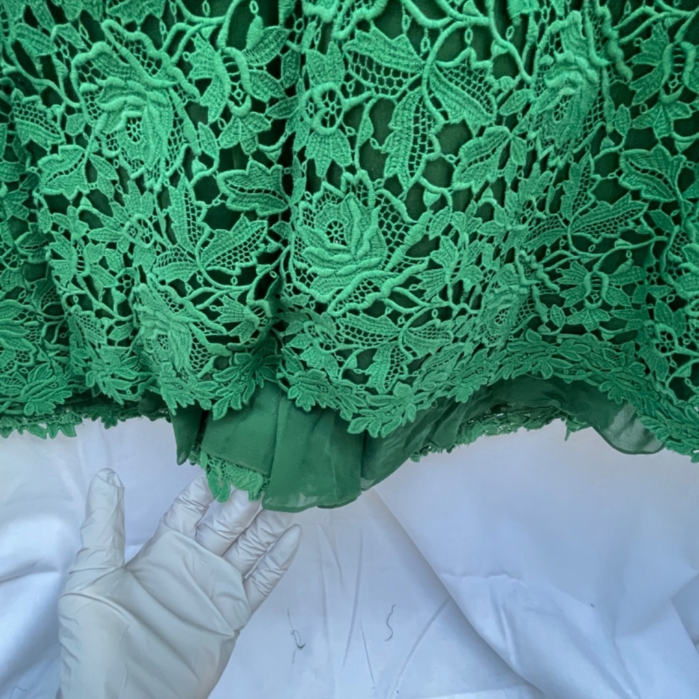 Valentino, Lace Dress, Emerald Green, XS - Picture 10 of 16
